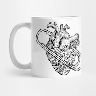 heart clip Mug